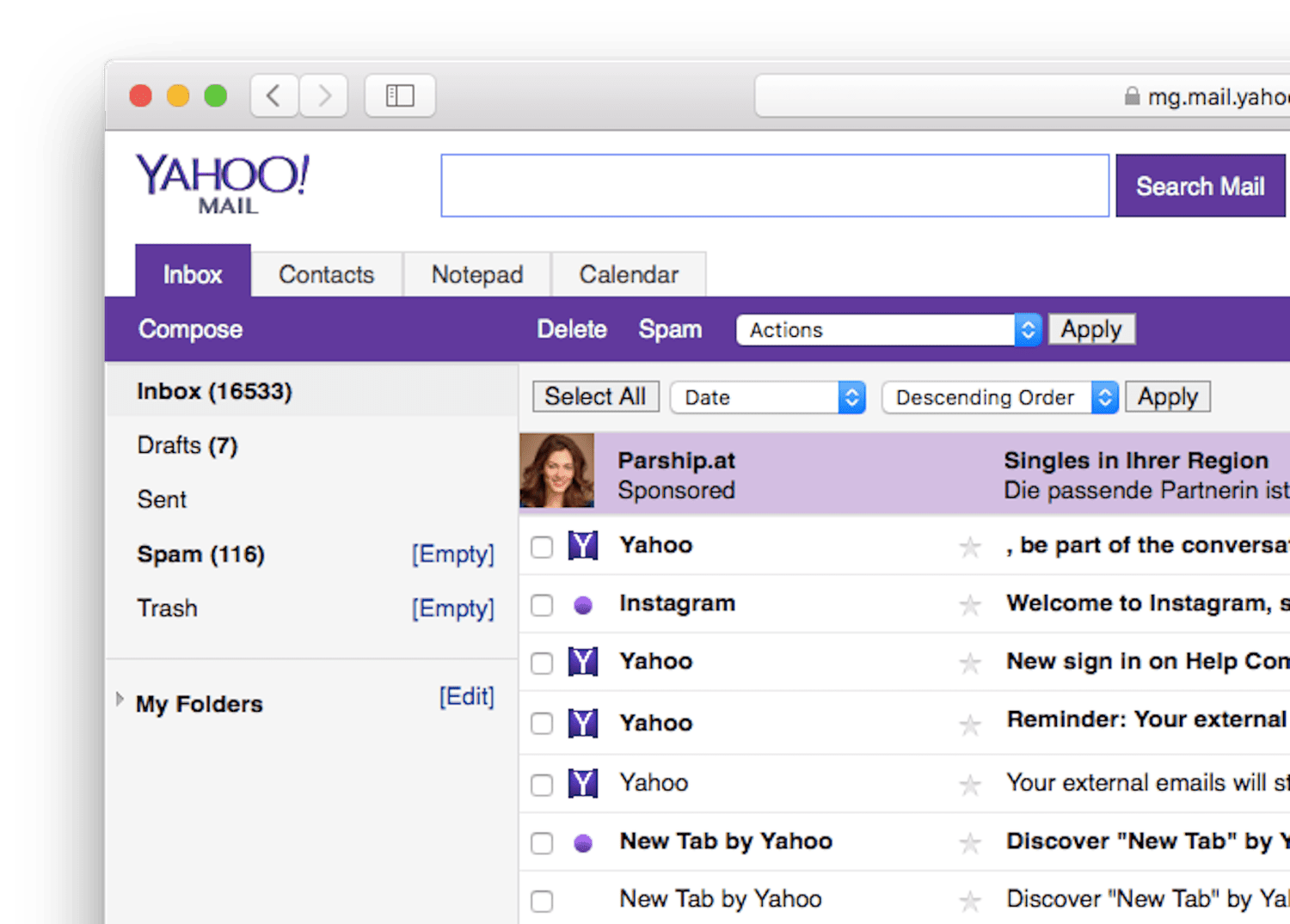 Yahoo Mail Keyboard Shortcuts Hotkeys List KeyboardTester Io