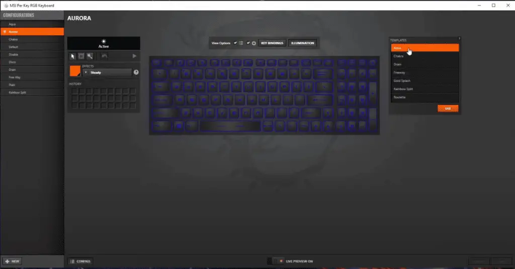 Msi per key rgb keyboard не подключено что делать