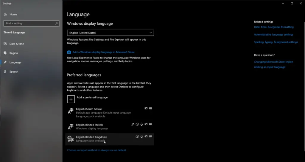 Review Keyboard Layout