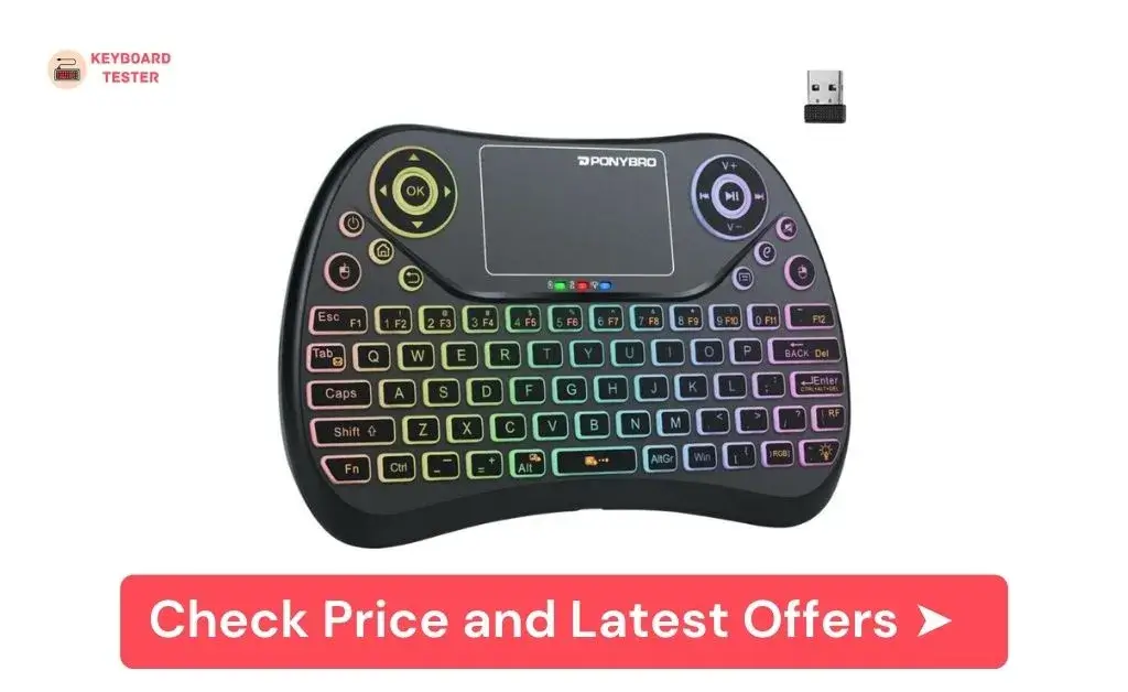 Wireless Mini Keyboard with Touchpad by Ponybro