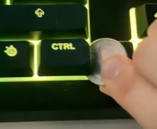 remove keyboard keys by using coin